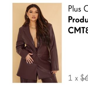 PLT Plum Leather Blazer